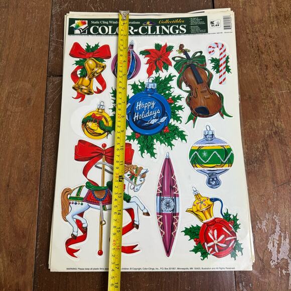 Bundle Lot 10 VINTAGE 90s Precious Moments Christmas Nativity Window Clings - Picture 10 of 12